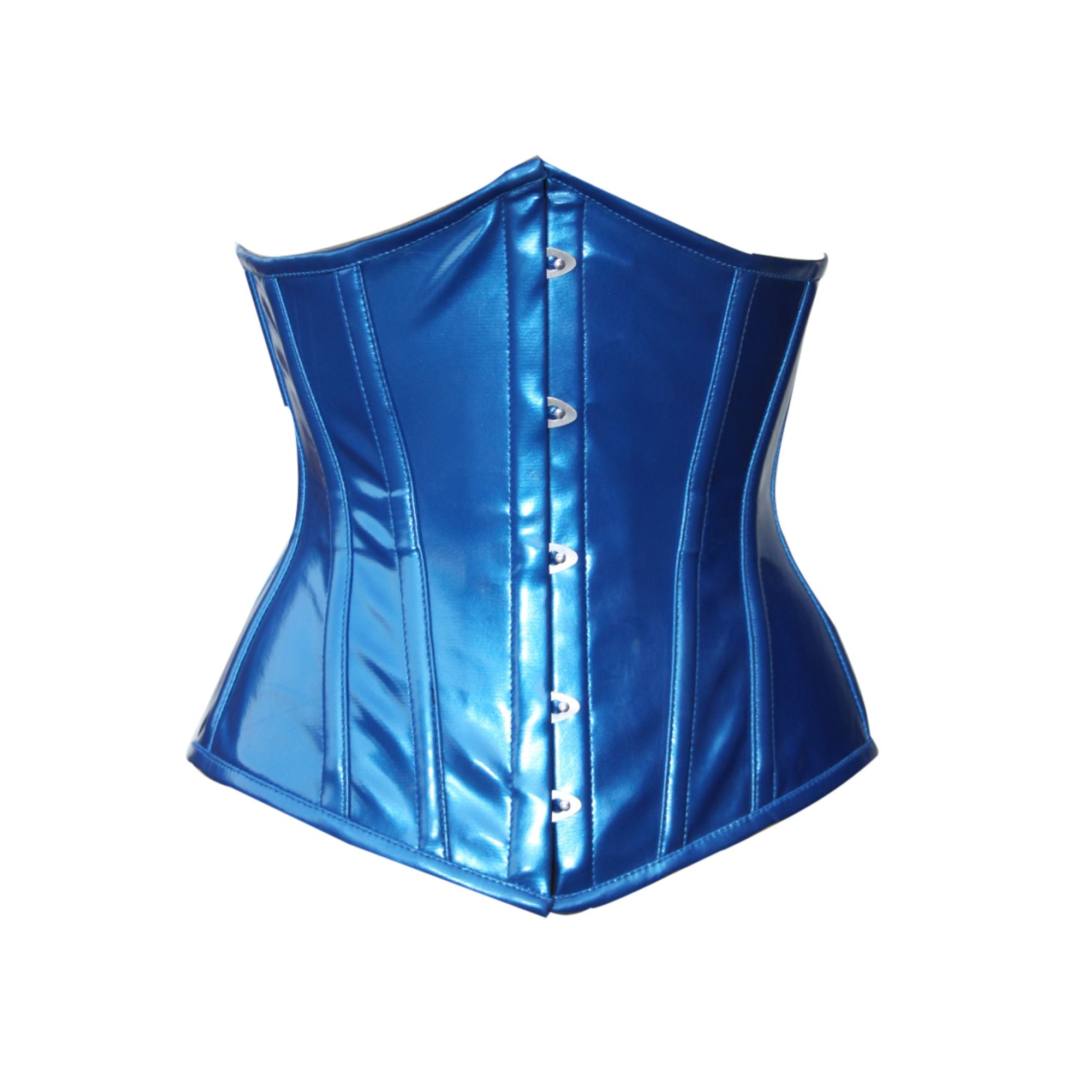Blue PVC Corset Top – Underbust Corset
