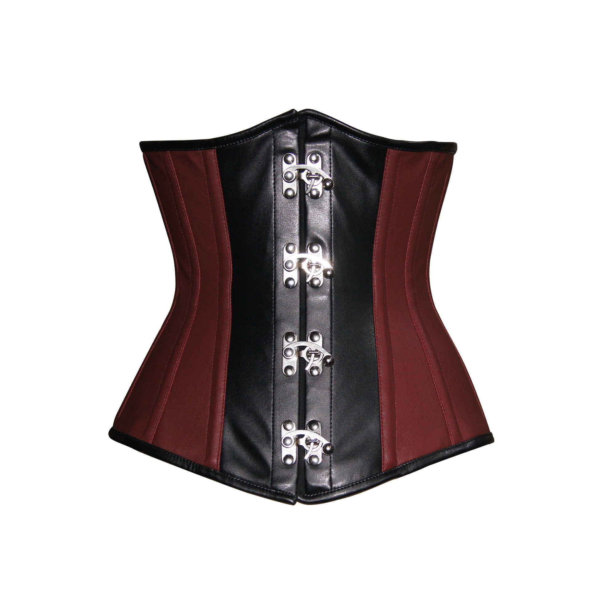 Women’s Maroon & Black Underbust Corset – Waist Shaper
