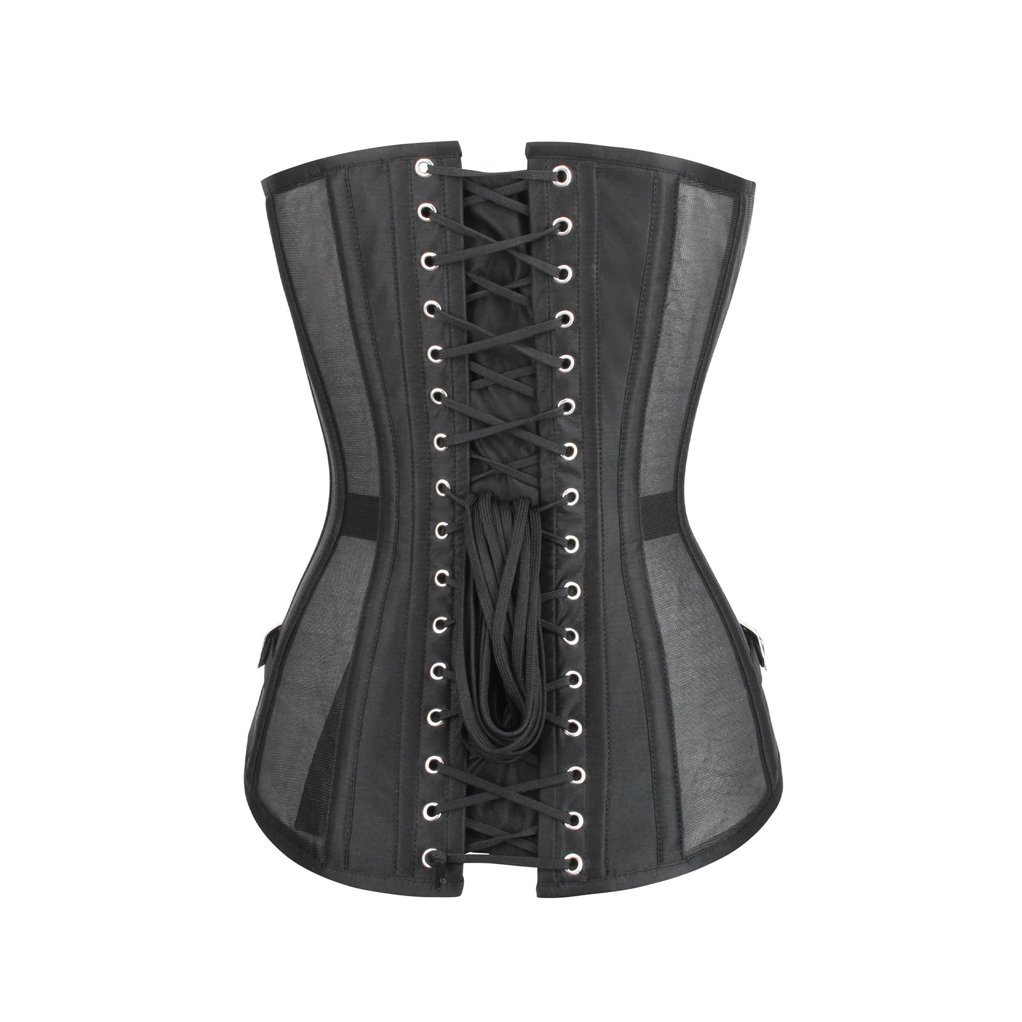 Women Mesh Overbust Corset – Sheer Boned Bustier Top