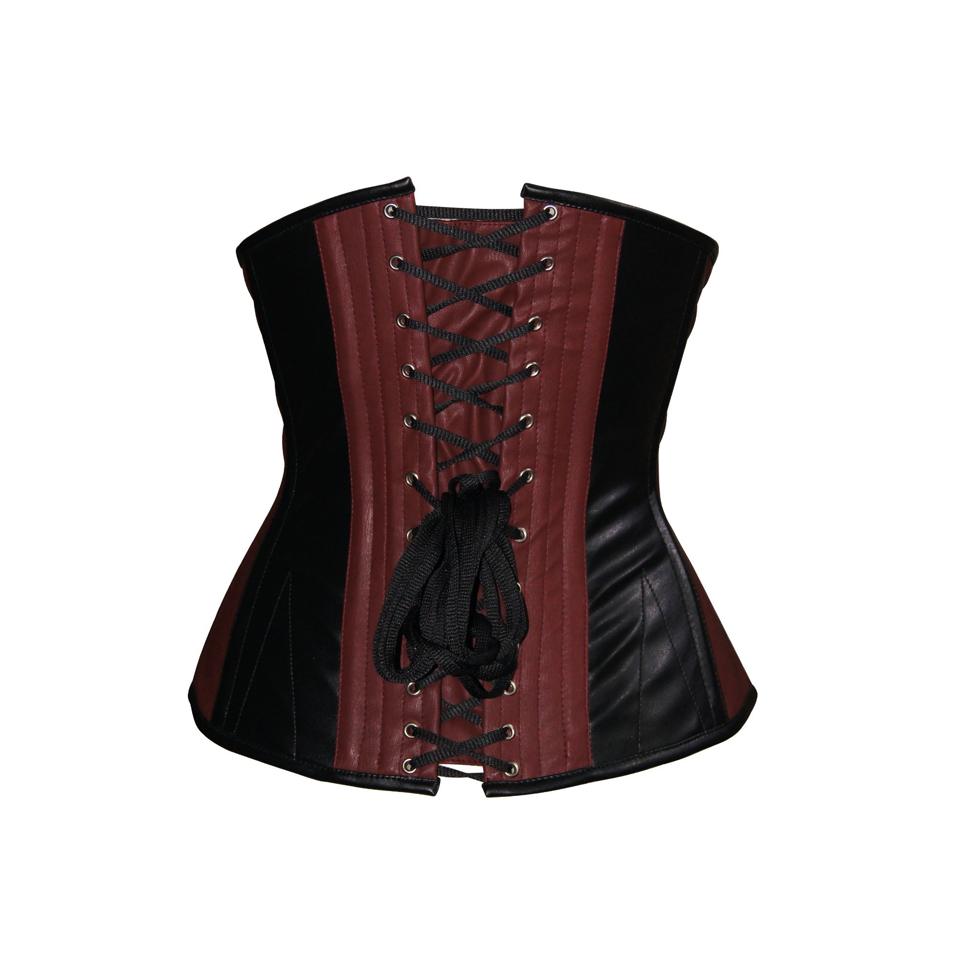 Women’s Maroon & Black Underbust Corset – Waist Shaper