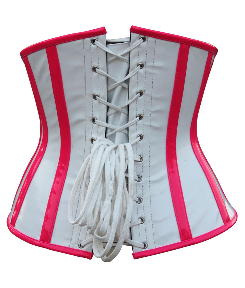 Pink and White Corset Top – Over Bust Corset