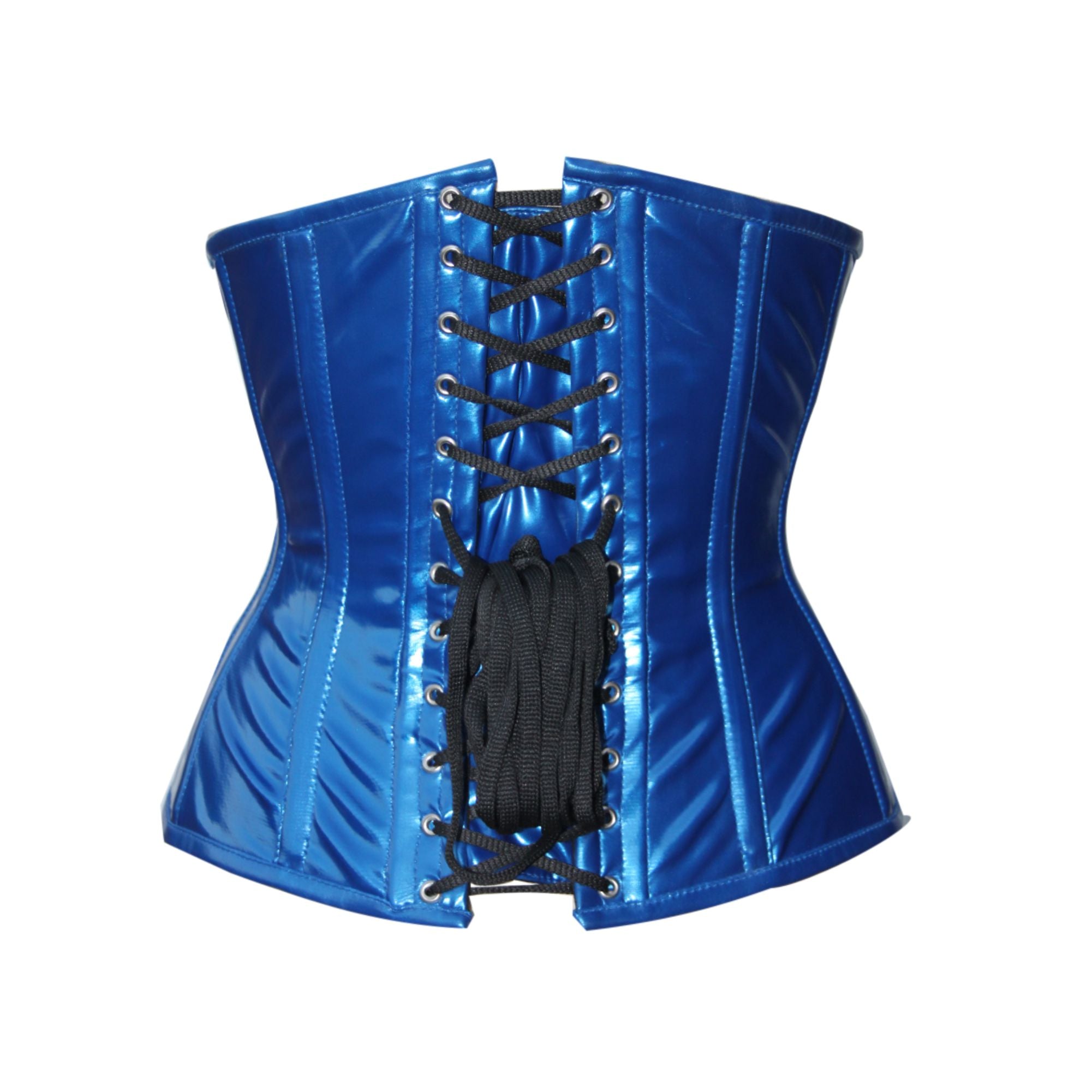 Blue PVC Corset Top – Underbust Corset