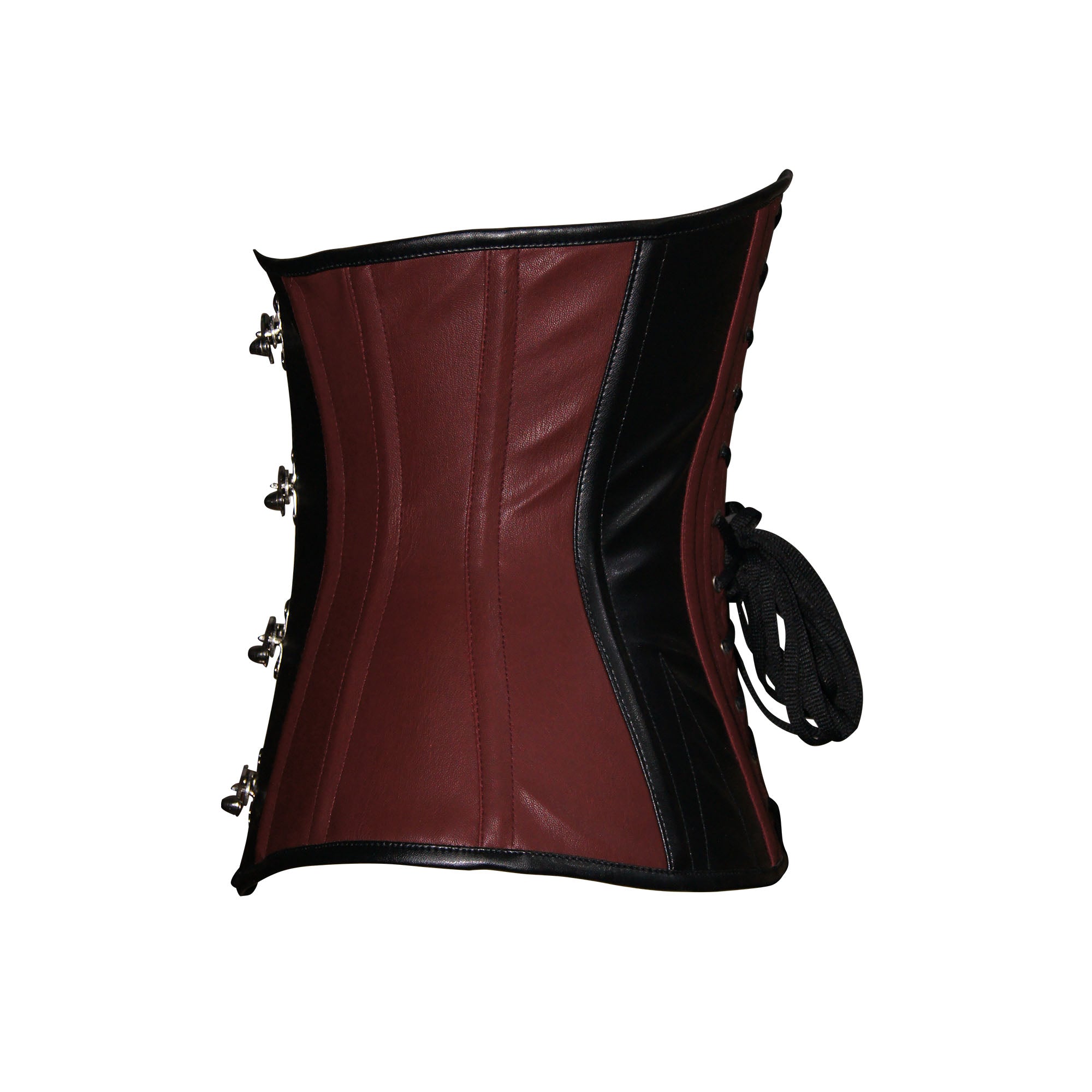 Women’s Maroon & Black Underbust Corset – Waist Shaper