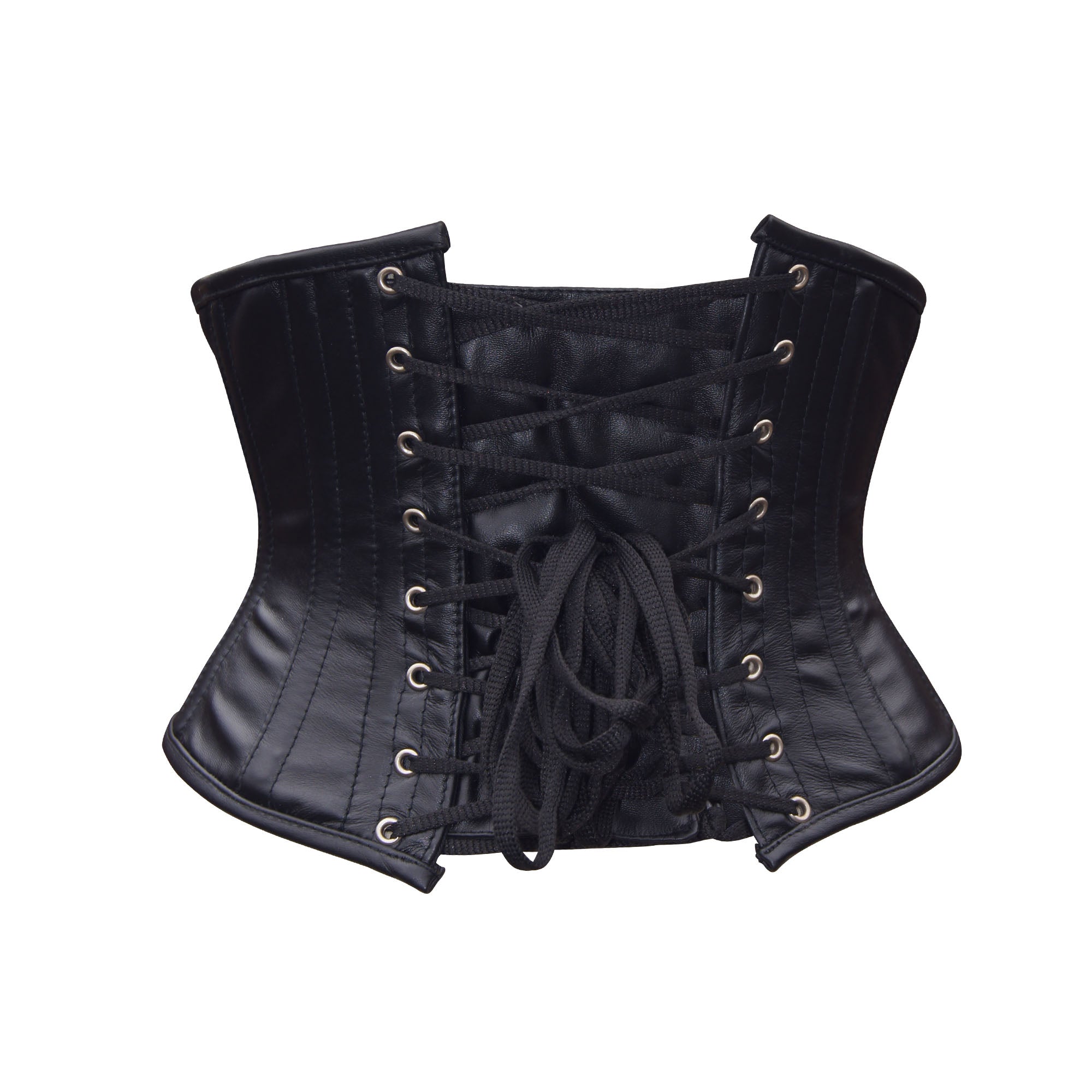 Black Heavy Steel Boned Underbust Corset Waist Cincher