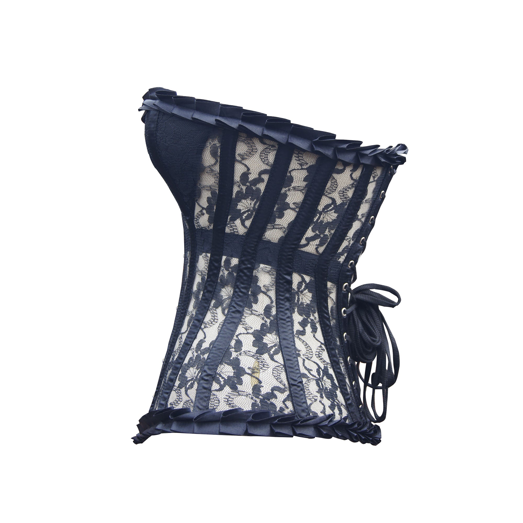 Black Mesh Top Corset – Over Bust Corset