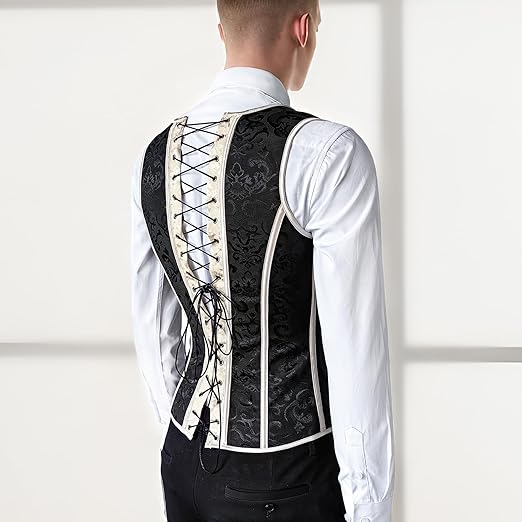 Mens Corset Vests - Boned Waistcoat