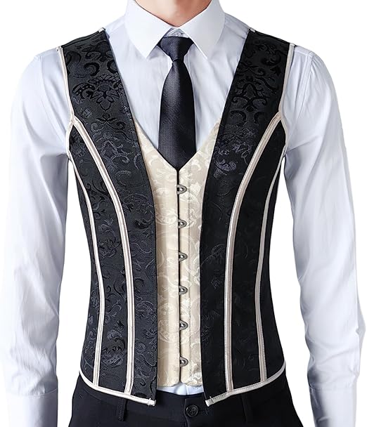 Mens Corset Vests - Boned Waistcoat