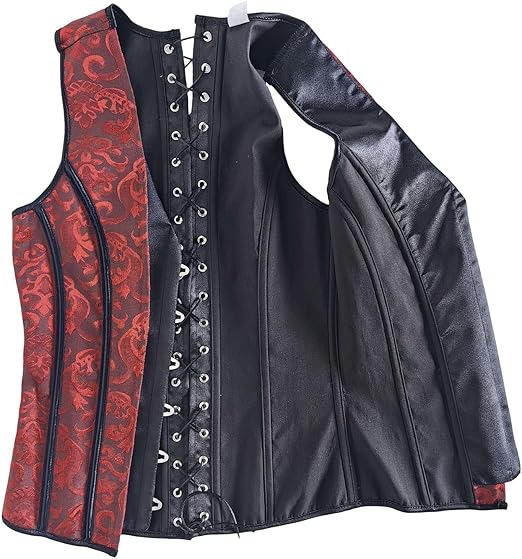 Mens Corset Vests - Printed Waistcoat