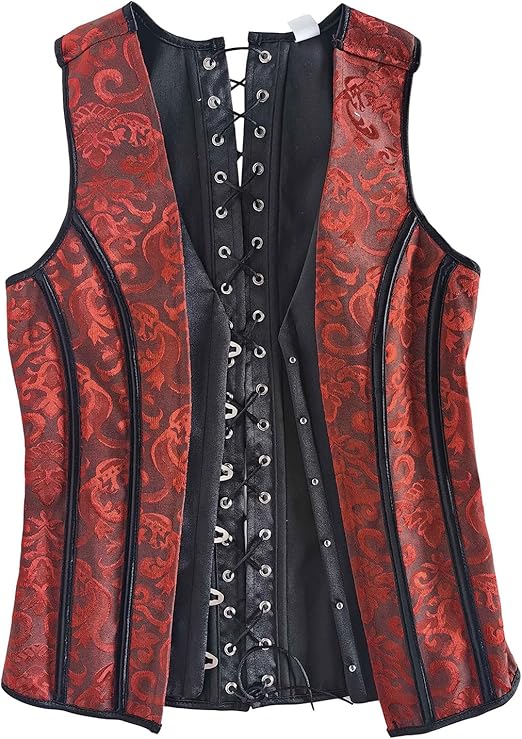 Mens Corset Vests - Printed Waistcoat