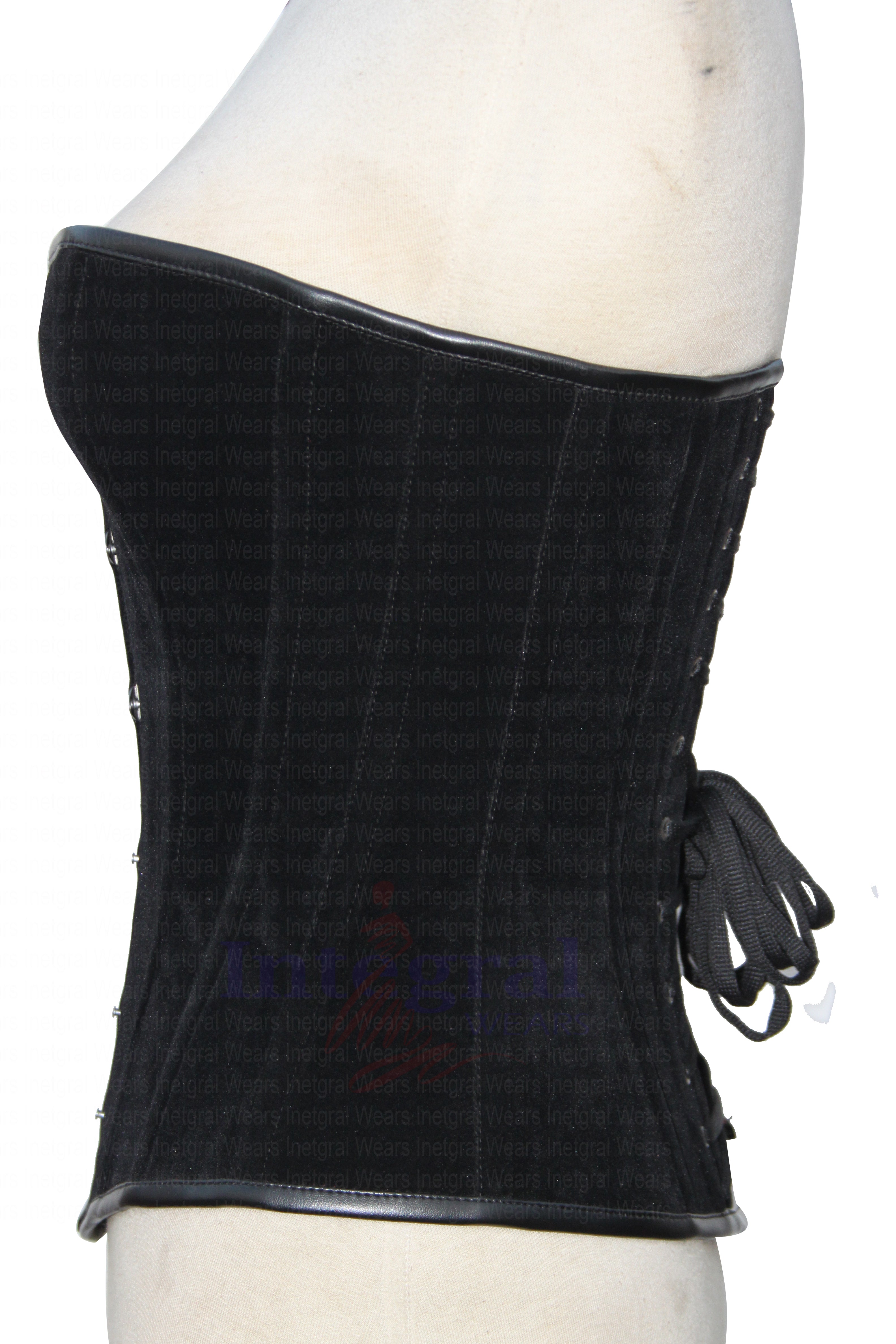Women Heavy Duty Velvet Corset Steel Boned OverBust Fetish Corset Steampunk Corset Waist Training Hourglass Body Shaper Corset