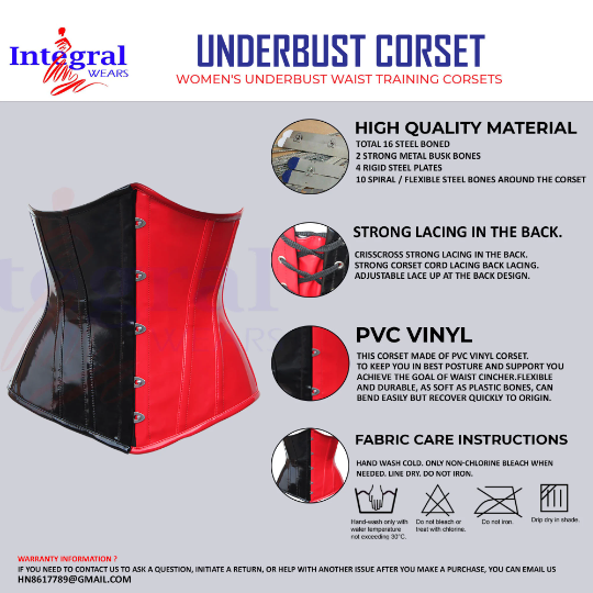 Harley Quinn Heavy Duty PVC Hourglass Curve Corset